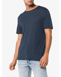 Lot78 Navy Short Sleeve Cashmere Blend T Shirt