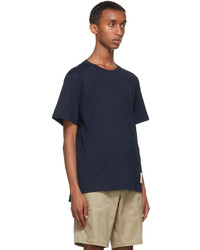 Thom Browne Navy Side Slit T Shirt