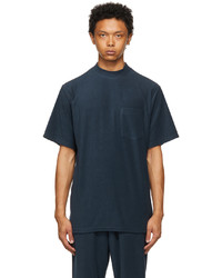 The Conspires Navy Terrycloth Pocket T Shirt