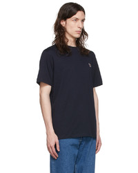 Ps By Paul Smith Navy Zebra Logo T Shirt