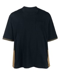 Sacai Panelled Short Sleeve T Shirt