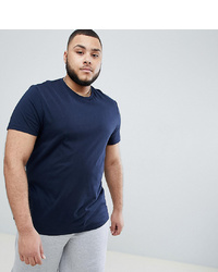 ASOS DESIGN Plus T Shirt With Crew Neck In Navy