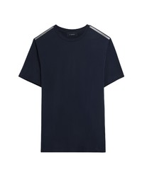 Bugatchi Reflective Tape T Shirt In Navy At Nordstrom