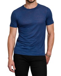 John Varvatos Regular Fit Linen Crewneck T Shirt