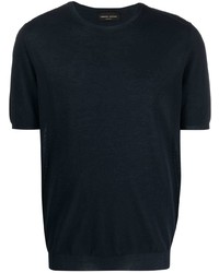 Roberto Collina Ribbed Cuff Cotton T Shirt