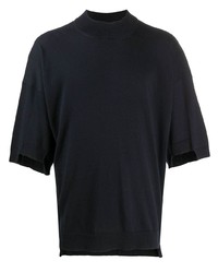 Maison Flaneur Ribbed Trim Oversized Fit T Shirt