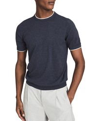 Reiss Romer Slim Fit Solid Cotton T Shirt