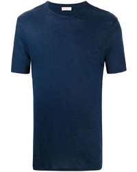 Sandro Paris Round Neck Linen T Shirt