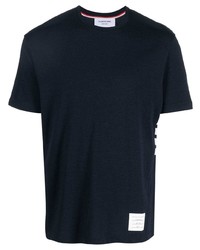 Thom Browne Short Sleeve Tee In Wool Jersey W Eng 4 Bar