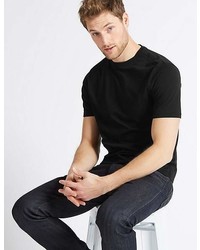 Marks and Spencer Slim Fit Pure Cotton Crew Neck T Shirt