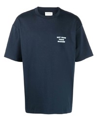 Drôle De Monsieur Slogan Print Crew Neck T Shirt