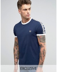 Fred Perry Sports Authentic Crew Neck T Shirt In Blue