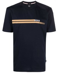 BOSS Stripe Detail Cotton T Shirt