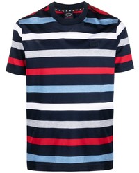 Paul & Shark Stripe Pattern Cotton T Shirt