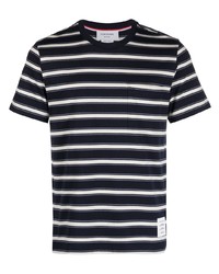 Thom Browne Stripe Pattern Cotton T Shirt