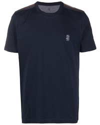Brunello Cucinelli Stripe Shoulder T Shirt