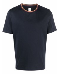 Paul Smith Stripe Trim Organic Cotton T Shirt