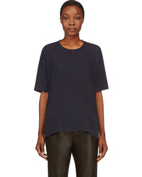Alexander Wang T By Navy Blue Enzyme Washed T Shirt
