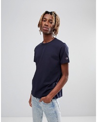 Champion T Shirt With Sleeve Logo In Navy