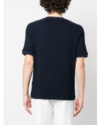 Giorgio Armani Textured Round Neck T Shirt