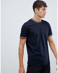 Fred Perry Twin Tipped T Shirt In Dark Navy