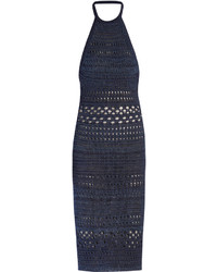 Balmain Halterneck Crochet Midi Dress