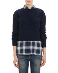 The Elder Statesman Cropped Pullover Sweater