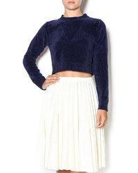 Babel Fair Navy Cropped Sweater