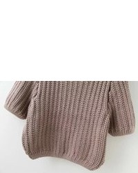 Short Sleeve Crop Navy Sweater