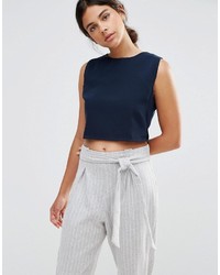 NATIVE YOUTH Boat Neck Crop Top