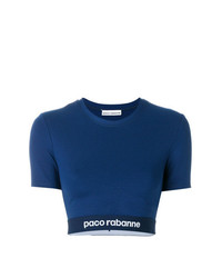 Paco Rabanne Cropped Elasticated Hem T Shirt