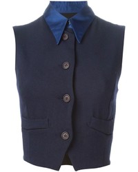 Dolce & Gabbana Vintage Waistcoat Style Cropped Top