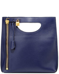Tom Ford Alix Fold Over Crossbody Bag Sapphire Blue