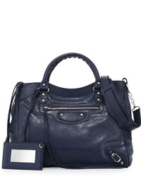 Balenciaga Classic Velo Crossbody Bag Dark Blue