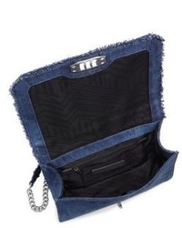 Rebecca Minkoff Love Frayed Denim Crossbody Bag