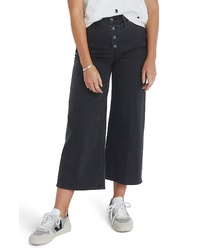 Madewell Button Fly Crop Wide Leg Jeans
