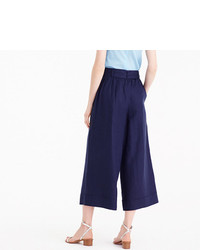 J.Crew Collection High Waisted Culotte Pant In Italian Linen