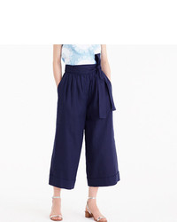 J.Crew Collection High Waisted Culotte Pant In Italian Linen