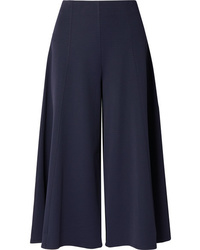 The Row Mildro Cropped Ribbed Stretch Knit Wide Leg Pants