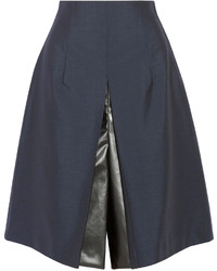 Toga Pleated Wool And Mohair Blend Culottes