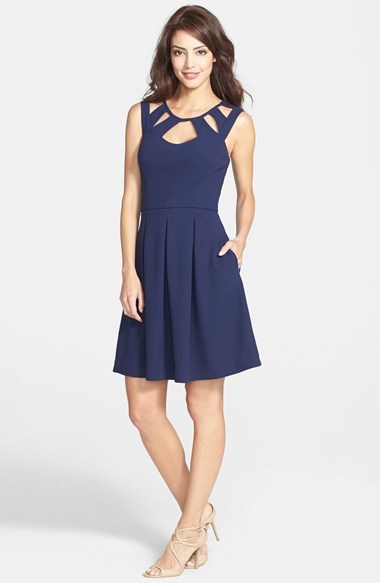Betsey Johnson Cutout Fit Flare Dress, $118 | Nordstrom | Lookastic
