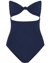 Mara Hoffman Knotted Cutout Swimsuit Storm Blue