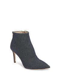 Navy Denim Ankle Boots