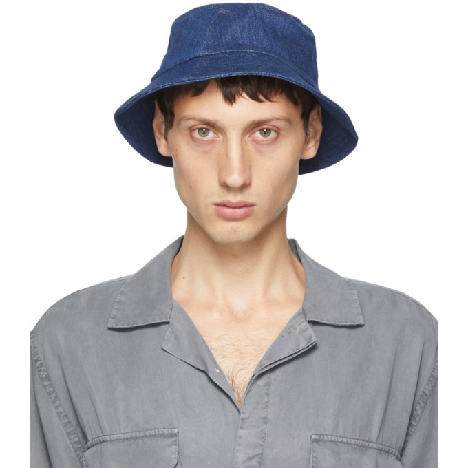 Saturdays Nyc Indigo Denim Earl Bucket Hat, $60 | SSENSE | Lookastic