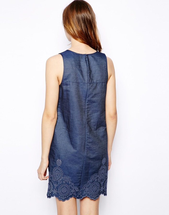 french connection denim romper