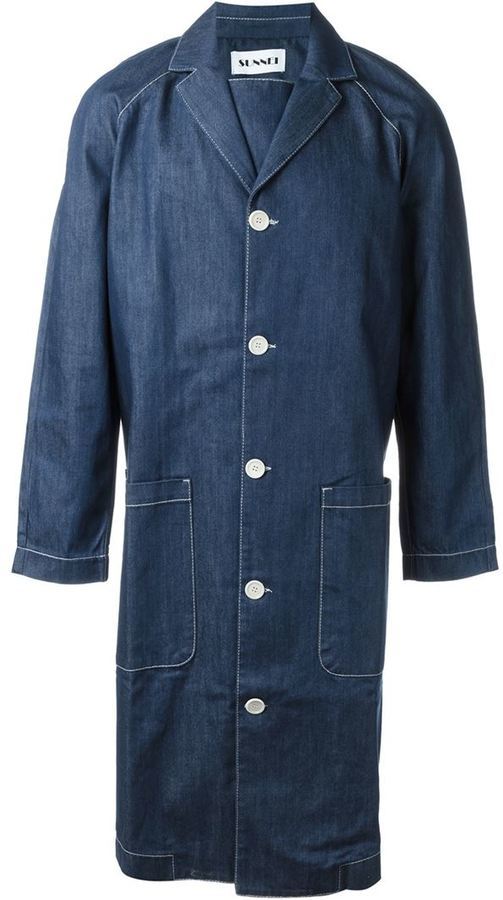 Sunnei Denim Trench Coat, $689 | farfetch.com | Lookastic