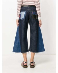 Sonia Rykiel Contrast Flared Cropped Jeans