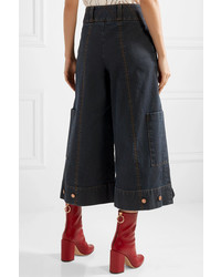 See by Chloe Cropped High Rise Wide Leg Jeans