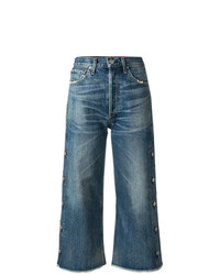 Citizens of Humanity Faded Buttoned Cropped Jeans