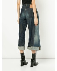 Tiger In The Rain Side Embellished Asymmetric Jeans